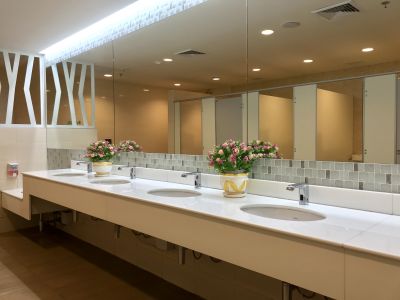 Wide-angle View of Renovated Bathroom